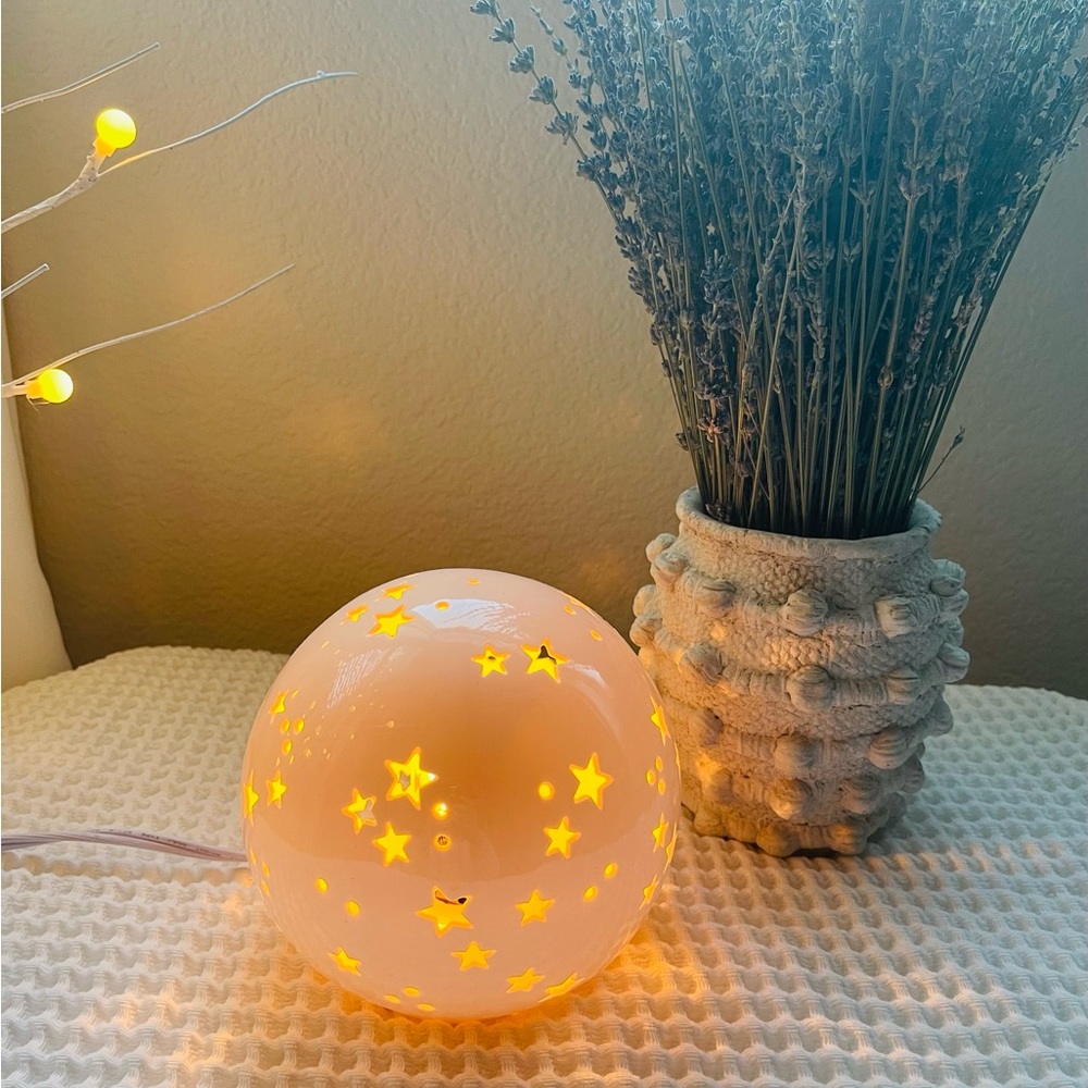 Ceramic Globe night lamp .
